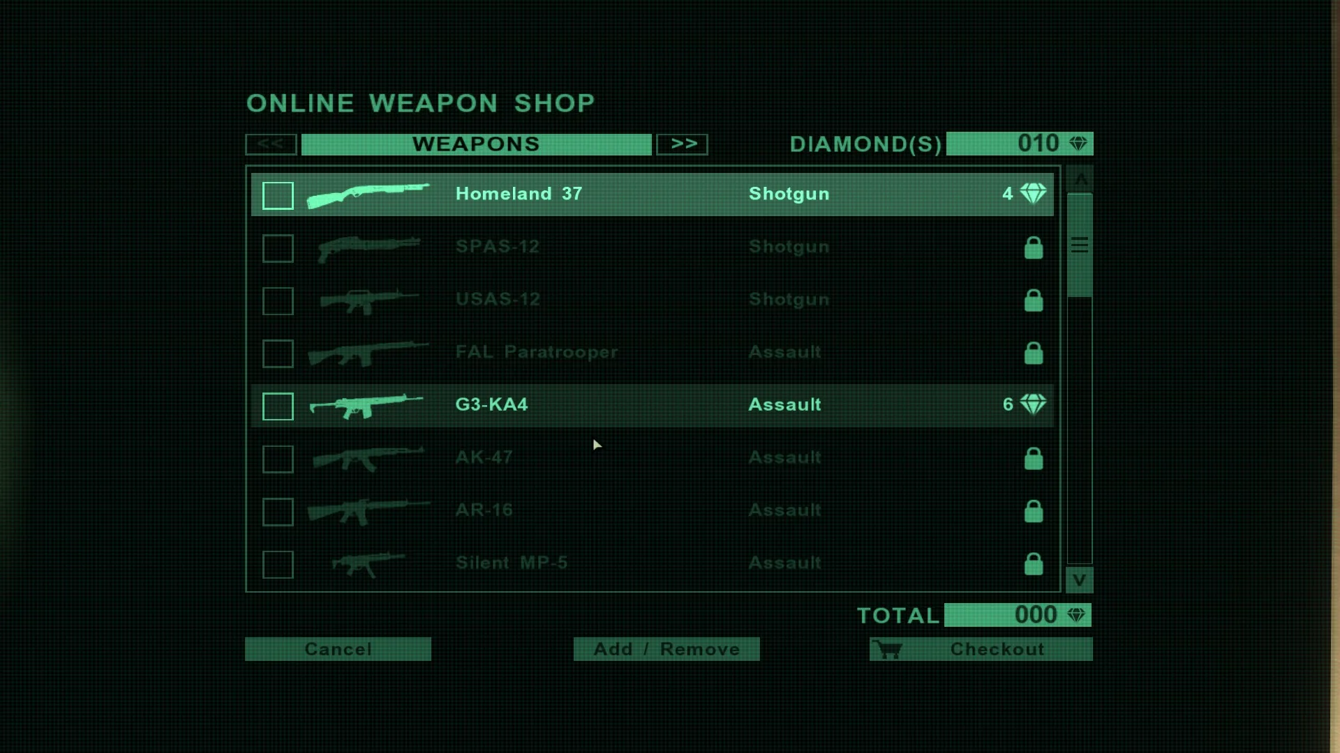 Strona internetowa do zakupu broni i akcesoriów. Archiwum prywatne.