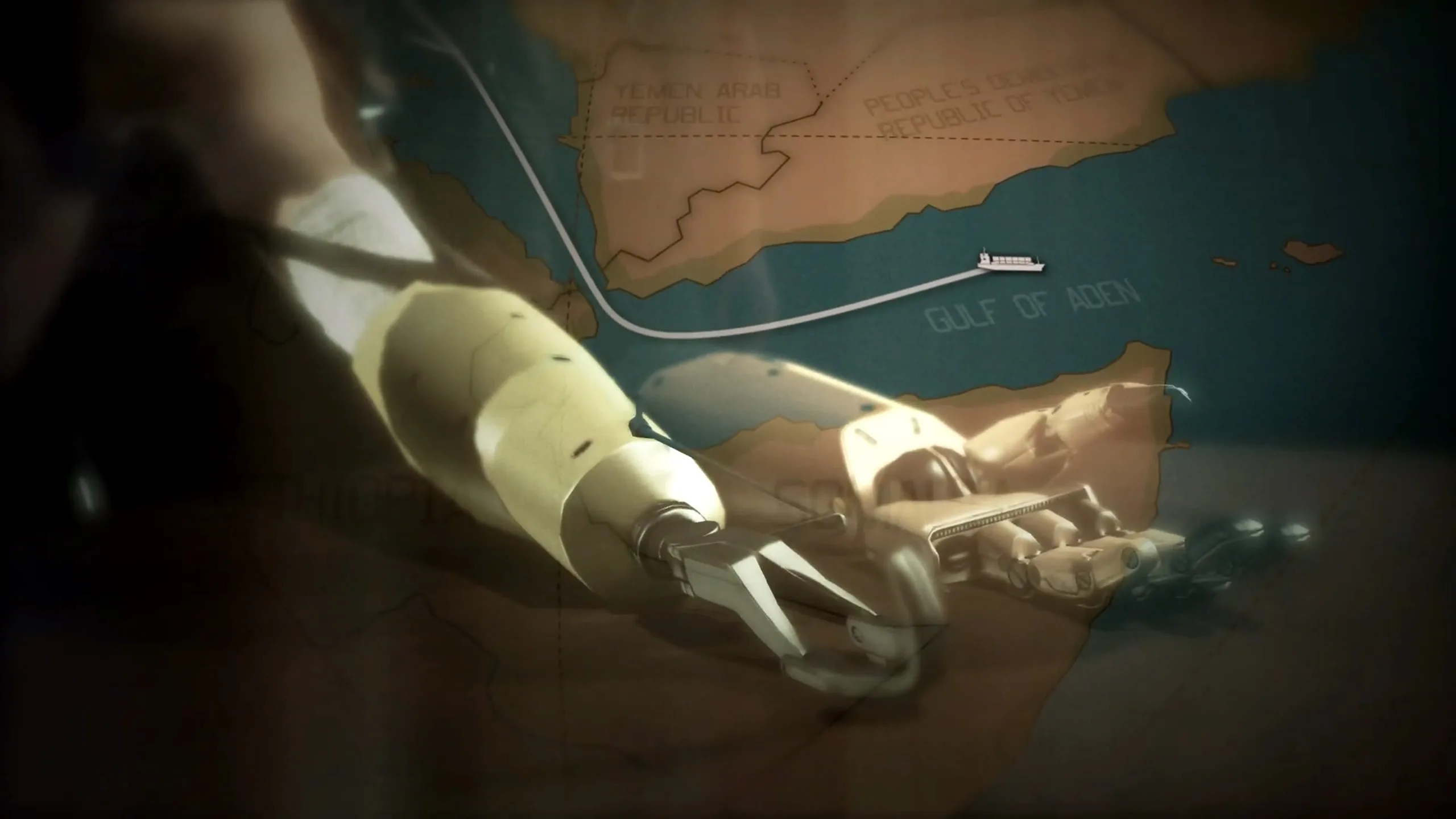 Podczas podróży do Afganistanu Snake postanawia zmienić protezę. Grafika prywatna.