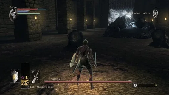 Walka z bossem, Demon's Souls (2009). Grafika prywatna.